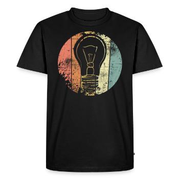 Ampoule - T-shirt Premium bio Homme - noir - Devant - Nico (187cm)