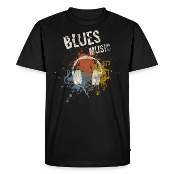 Blues - T-shirt Premium bio Homme - noir - Devant - Nico (187cm)