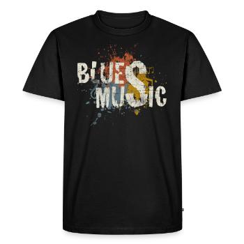 Blues - T-shirt Premium bio Homme - noir - Devant - Nico (187cm)