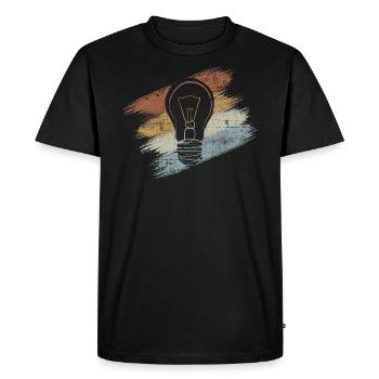 Ampoule - T-shirt Premium bio Homme - noir - Devant - Nico (187cm)