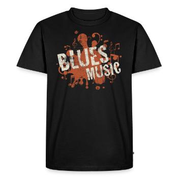 Blues Music - Men's Premium Organic T-Shirt - black - Front - Nico (187cm)