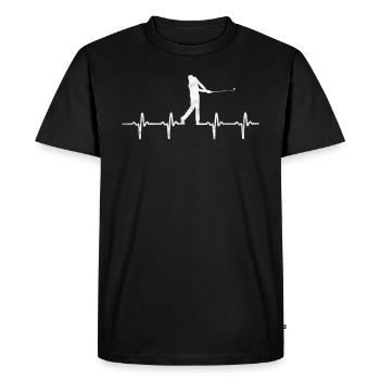 Fréquence du golfeur - T-shirt Premium bio Homme - noir - Devant - Nico (187cm)