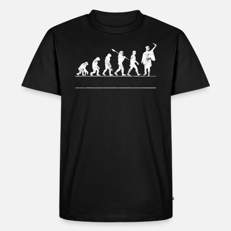 Abitur Abschluss Evolution - Männer Premium Bio T-Shirt - Schwarz