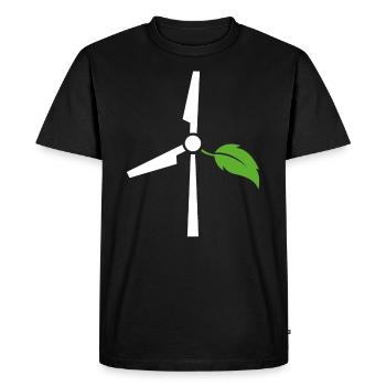 Énergie éolienne - T-shirt Premium bio Homme - noir - Devant - Nico (187cm)