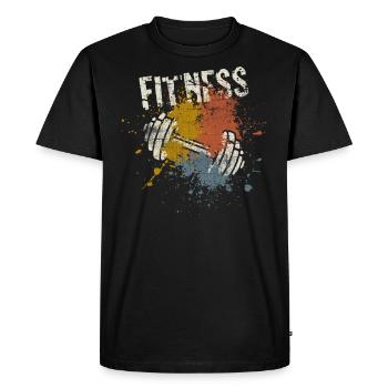 Remise en forme - T-shirt Premium bio Homme - noir - Devant - Nico (187cm)