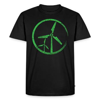 Windmill - Men's Premium Organic T-Shirt - black - Front - Nico (187cm)