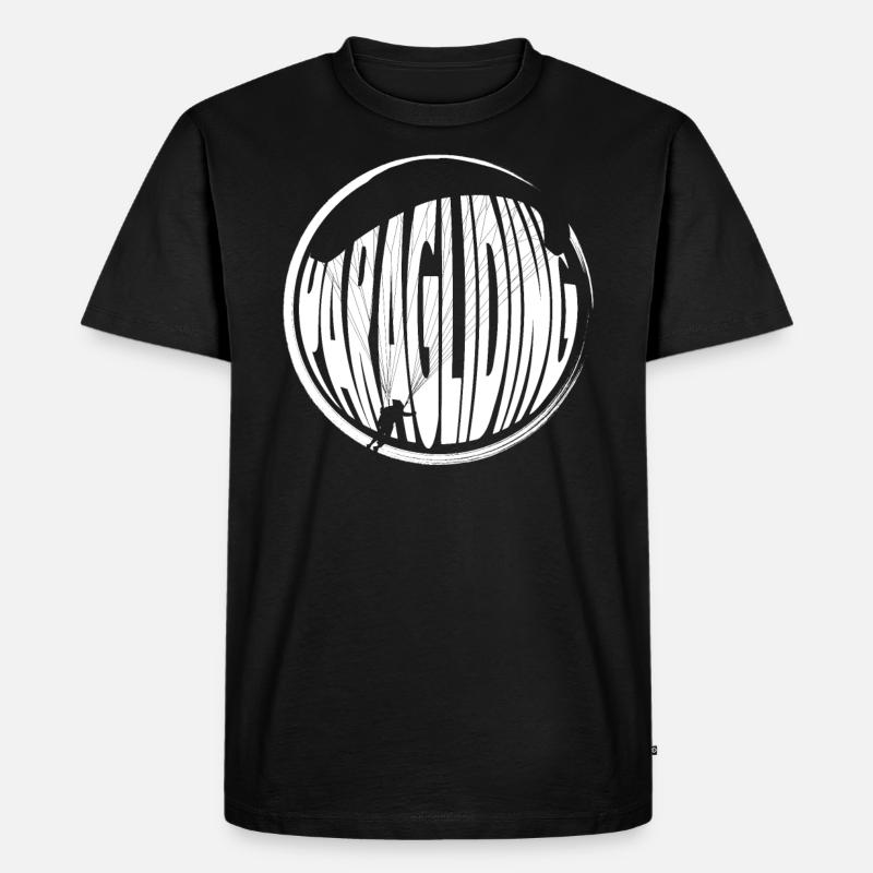 Paragliding - Männer Premium Bio T-Shirt - Schwarz