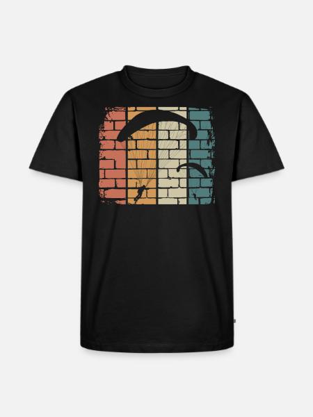 Fallschirm Gleitschirm - Männer Premium Bio T-Shirt - Schwarz