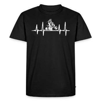 Quad quad - T-shirt Premium bio Homme - noir - Devant - Nico (187cm)