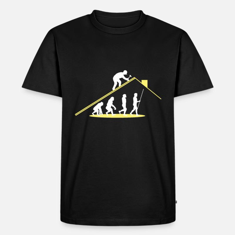 Roofer Evolution Worker - Men's Premium Organic T-Shirt - black