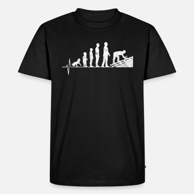 Dachdecker - Männer Premium Bio T-Shirt - Schwarz