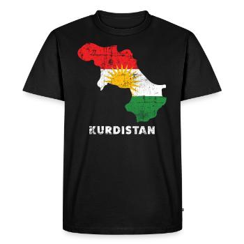 Kurdistan - T-shirt Premium bio Homme - noir - Devant - Nico (187cm)