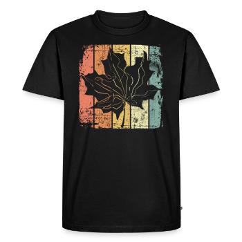 Automne - T-shirt Premium bio Homme - noir - Devant - Nico (187cm)