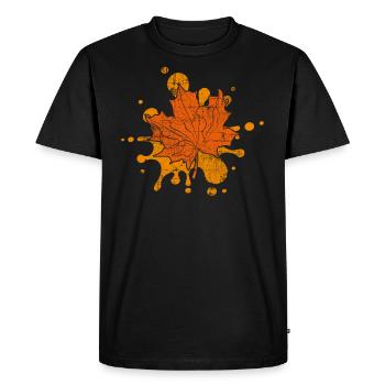 Automne - T-shirt Premium bio Homme - noir - Devant - Nico (187cm)