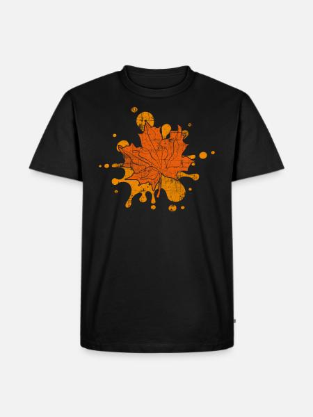 Herbst - Männer Premium Bio T-Shirt - Schwarz