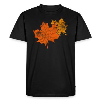 Automne - T-shirt Premium bio Homme - noir - Devant - Nico (187cm)