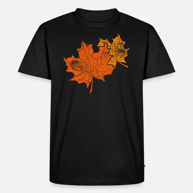Herbst - Männer Premium Bio T-Shirt - Schwarz