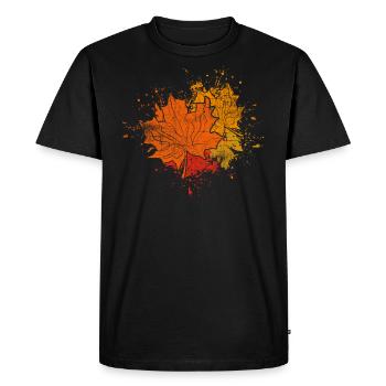 Automne - T-shirt Premium bio Homme - noir - Devant - Nico (187cm)