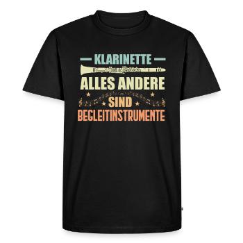 Clarinet wind instrument - Men's Premium Organic T-Shirt - black - Front - Nico (187cm)