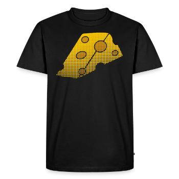 Cheese - Men's Premium Organic T-Shirt - black - Front - Nico (187cm)