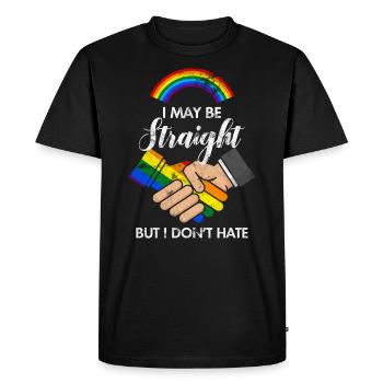Human Rights Tolerance Anti-racism - Men's Premium Organic T-Shirt - black - Front - Nico (187cm)