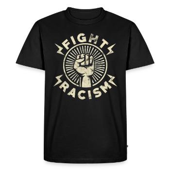 Combattre le racisme - contre le racisme - T-shirt Premium bio Homme - noir - Devant - Nico (187cm)