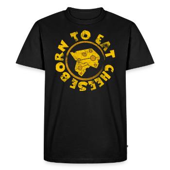 Cheese - Men's Premium Organic T-Shirt - black - Front - Nico (187cm)