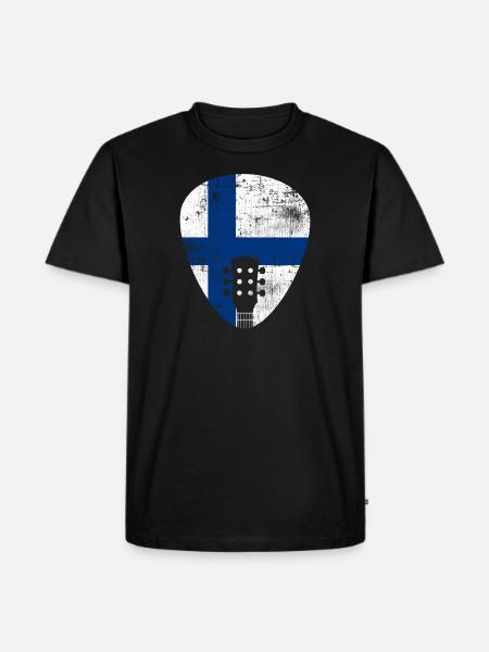Finland Guitar - Men's Premium Organic T-Shirt - black