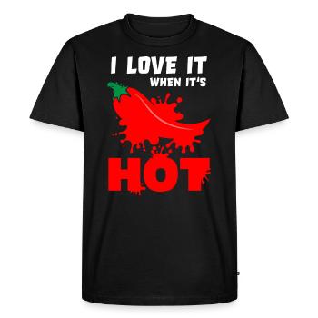 Chili - T-shirt Premium bio Homme - noir - Devant - Nico (187cm)