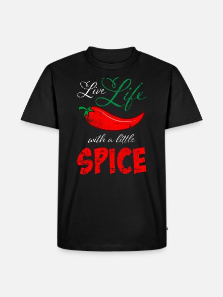 Chili pepper chili hot - Men's Premium Organic T-Shirt - black