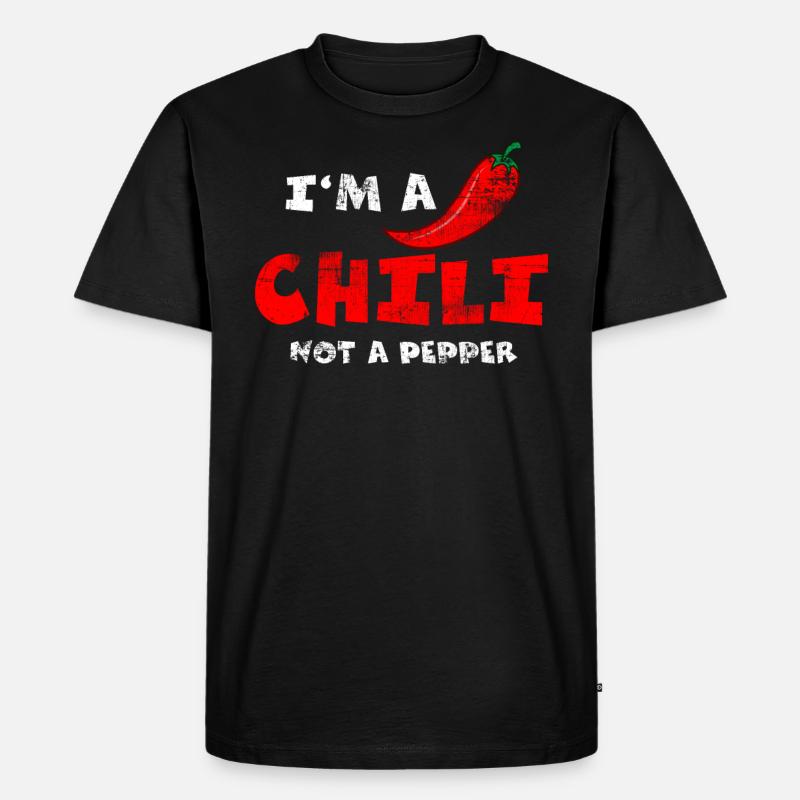 Chili - Männer Premium Bio T-Shirt - Schwarz