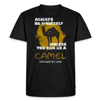 Chameau - T-shirt Premium bio Homme - noir - Devant - Nico (187cm)