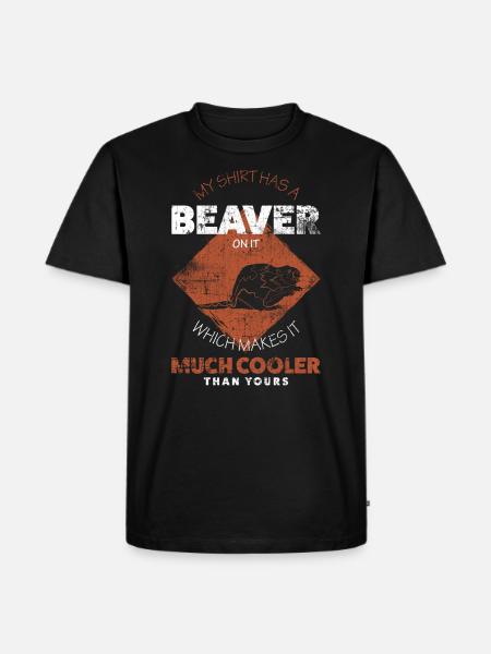 Beaver - Men's Premium Organic T-Shirt - black