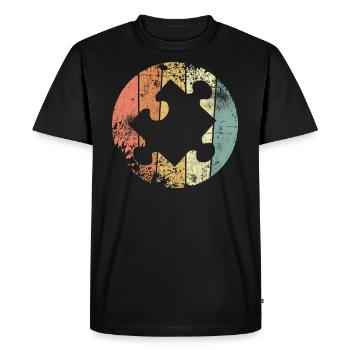 Puzzle - Men's Premium Organic T-Shirt - black - Front - Nico (187cm)