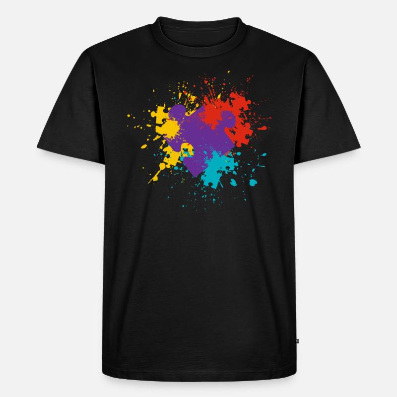 Puzzle - Männer Premium Bio T-Shirt - Schwarz