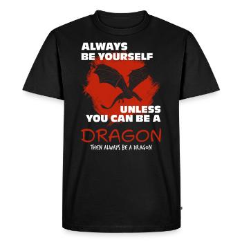 Dragon - Men's Premium Organic T-Shirt - black - Front - Nico (187cm)