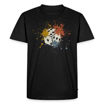 Cube - Men's Premium Organic T-Shirt - black - Front - Nico (187cm)