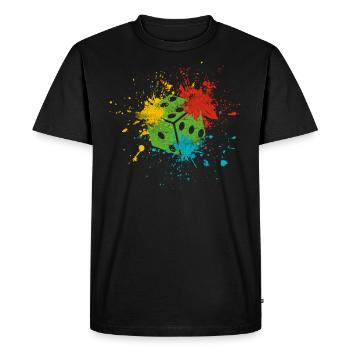 Cube - Men's Premium Organic T-Shirt - black - Front - Nico (187cm)