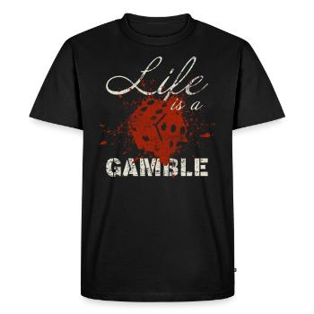 Casino - T-shirt Premium bio Homme - noir - Devant - Nico (187cm)