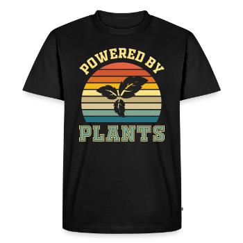 Vegan - plants - Men's Premium Organic T-Shirt - black - Front - Nico (187cm)