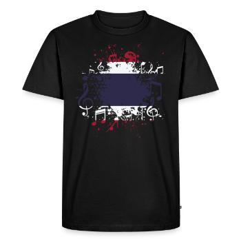 Thaïlande drapeau musique - T-shirt Premium bio Homme - noir - Devant - Nico (187cm)