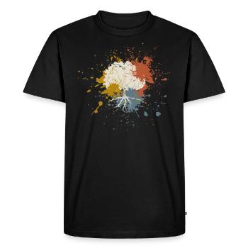 Arbre - T-shirt Premium bio Homme - noir - Devant - Nico (187cm)