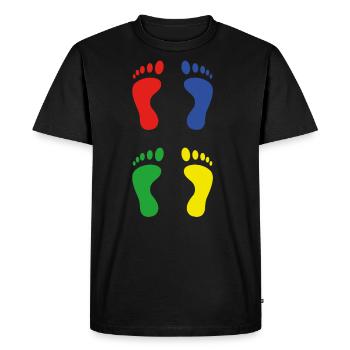 Empreinte du pied - T-shirt Premium bio Homme - noir - Devant - Nico (187cm)
