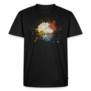 Arbre - T-shirt Premium bio Homme - noir - Devant - Nico (187cm)