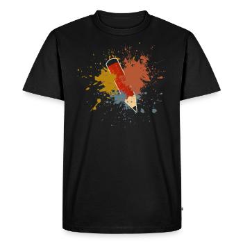 École - T-shirt Premium bio Homme - noir - Devant - Nico (187cm)