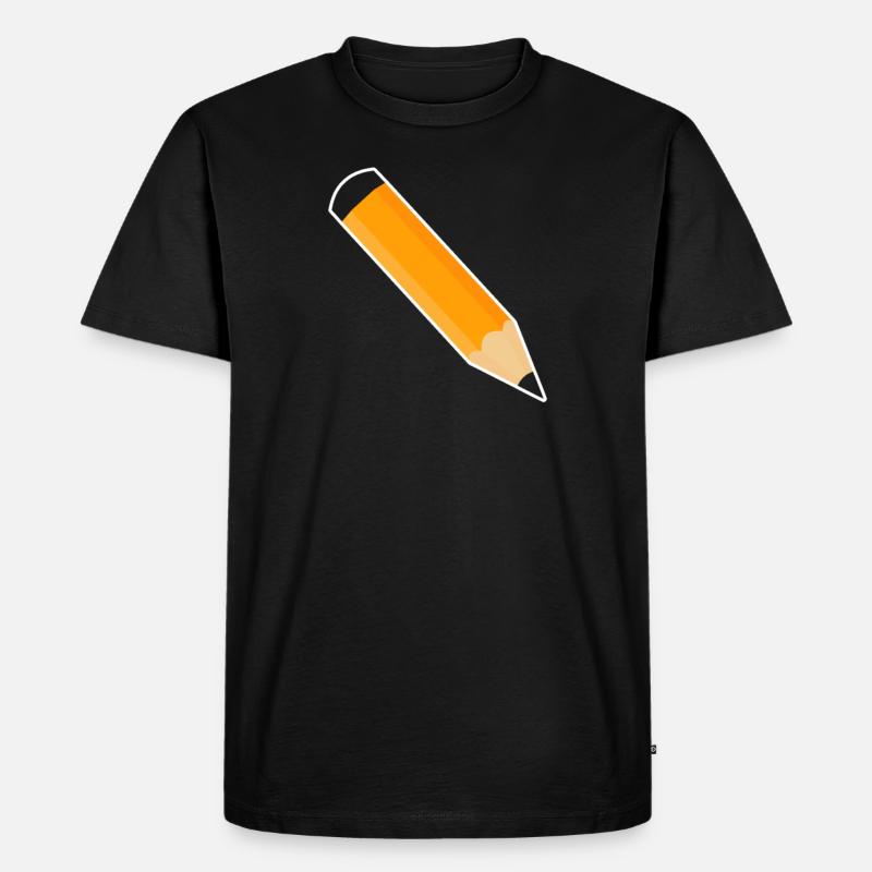 Stift - Männer Premium Bio T-Shirt - Schwarz