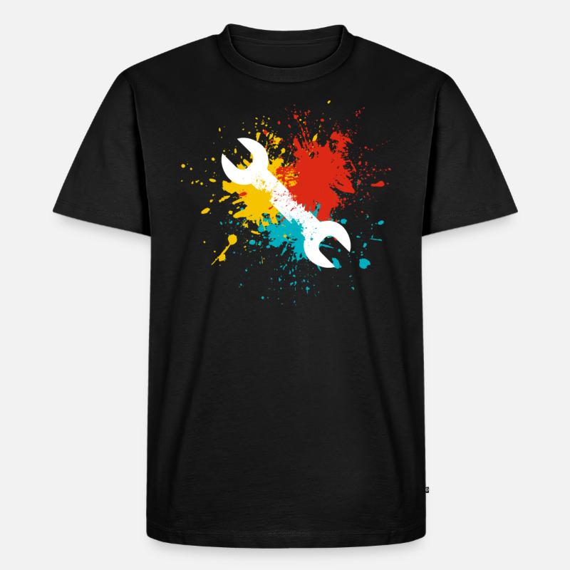 Werkzeug - Männer Premium Bio T-Shirt - Schwarz