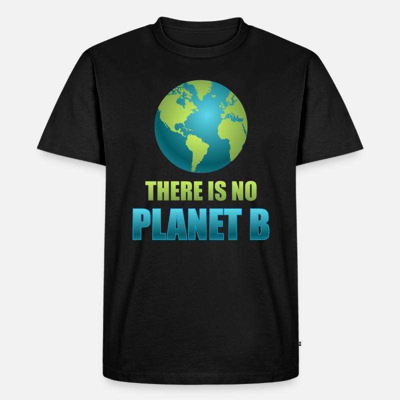 There is no Planet B - Männer Premium Bio T-Shirt - Schwarz