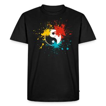 Yin Yang - T-shirt Premium bio Homme - noir - Devant - Nico (187cm)