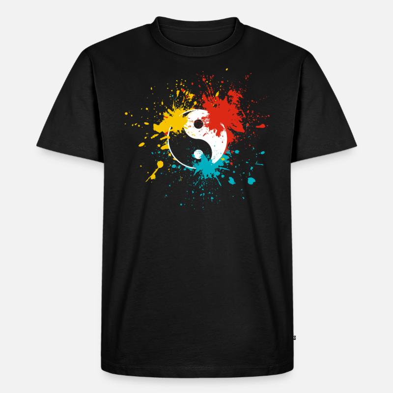 Yin Yang - Männer Premium Bio T-Shirt - Schwarz